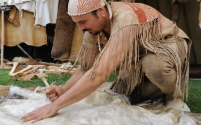 Tannage primitif au gras et à la fumée